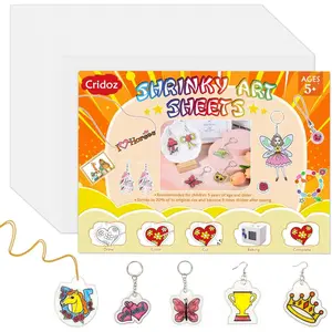 50Pcs Shrinky Art Paper Shrinky Sheets Shrink Plastic Film for Keychains and Creative Art Craft Marking