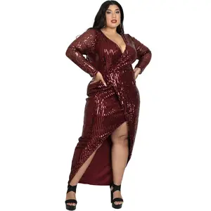 Everything Sequins Maxi Dress (Rust)
