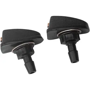 55156728 AB, Perfect Replacement Windshield washer nozzle for 1996-25 Jeep Wrangler, 2002-23 Dodge RAM 1500 2500 3500 Truck Automotive Hood Single Hole Windshield Wiper Washer Nozzle Spray, Pack of 2