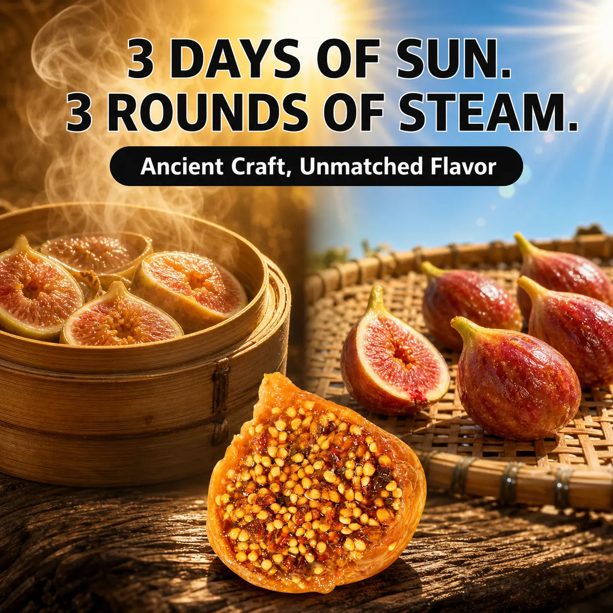 Three-steaming and three-drying Supports Healthy Uric Acid Levels - Dried figs