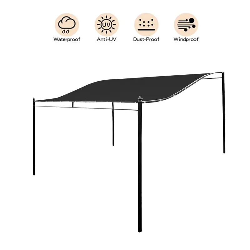 Portable Foldable Pole-Free Patio Canopy - Polyester Rain-Resistant Courtyard Shade Cloth, Multi-Size (3x3, 3x2.6, 2.5x2.6), Fast Shade Setup, Reusable for Garden Camping Home Supplies