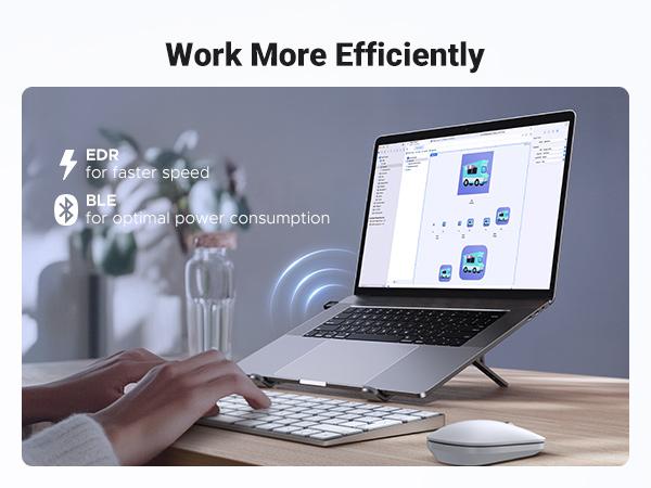UGREEN USB Bluetooth Adapter for PC - Bluetooth 6.0 Dongle Receiver, Plug and Play, Supports Windows 11/10/8.1/7 for Desktop, Laptop, Keyboard, Mouse, etc,2Pcs