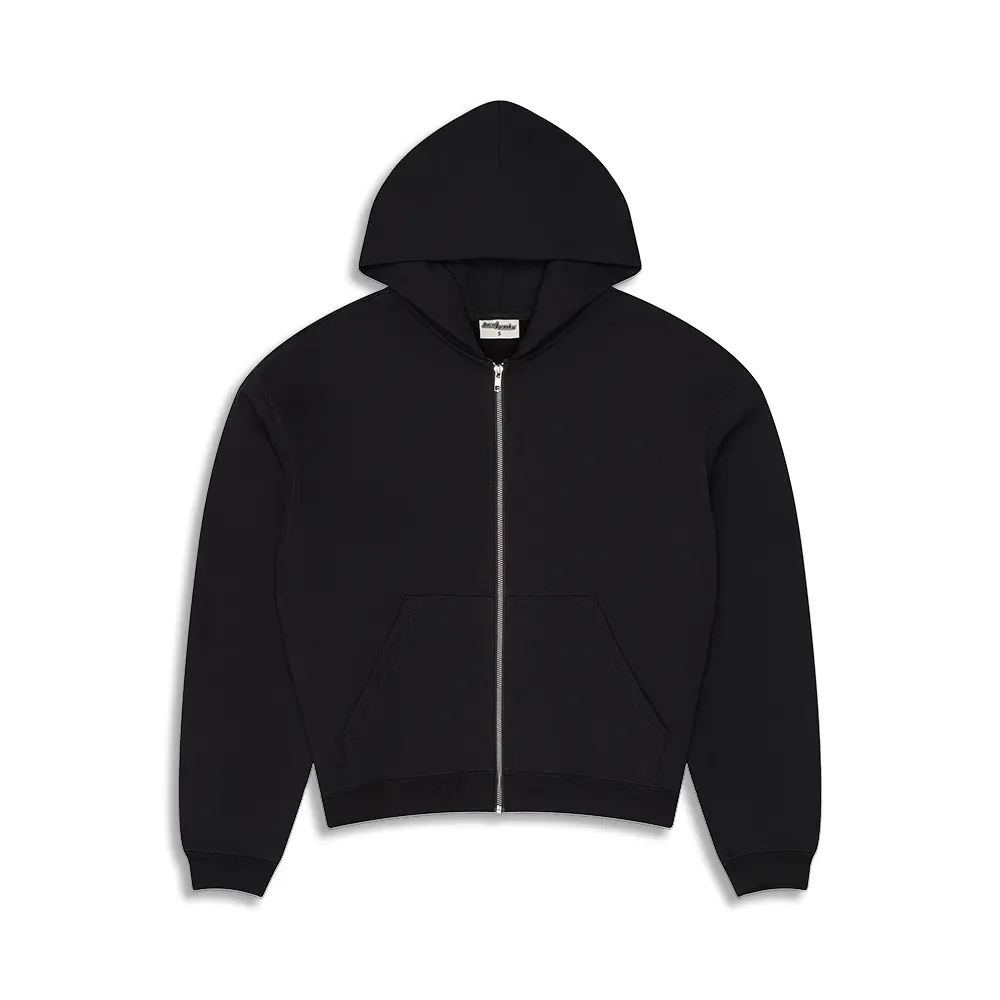 600 GSM 'Black' Zip-Up Hoodie