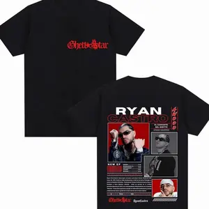 Rapper Ryan Castro Tour 2025 Album Merch T-shirt Men's Clothing Hip Hop Rock Short Sleeve T Shirts Fashion  Unisex Cotton Tees TJZ