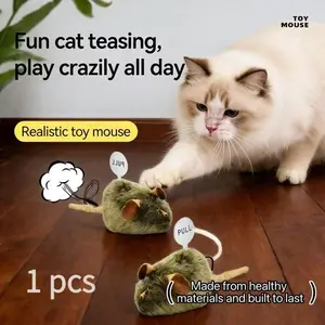 Say goodbye to ineffective cat teasing! This squeaky mouse activates a cat's hunting instincts, exhausting even the most energetic cat!
