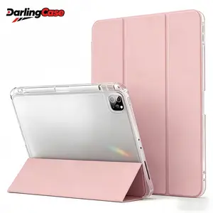 DarlingCase iPad Case for iPad Mini 4/5/6/7 iPad Air 4-7 Pro 11" 12.9" 13" Foldable Case, Multiple Viewing Angles, Shockproof Clear Back Cover, Auto Sleep/Wake, Pencil Holder, Anti-Fouling Leather Case for iPad