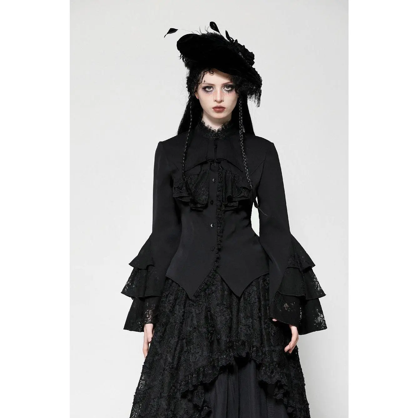 Mortuarium Button Up Goth Blouse