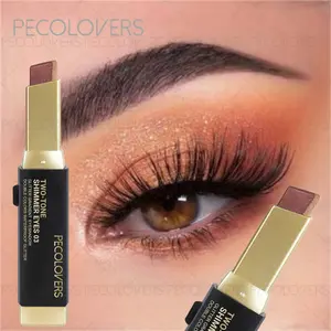 Dual-Color Eyeshadow Stick,Long-Lasting, Waterproof, Sweatproof & Smudge-Proof, High Pigment with Vibrant Colorfastness, Makeup