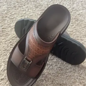 Men's Orthopedic Slip-On Sandals - PU Leather, Minimalist Design, Arch Support, Cushioned Sole for Casual Beach & Walking Use, Men's Shoes, Casual Beach Shoes, Soft Sandals,shoes for back to school,back to school shoes