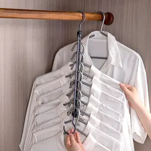 Multifunctional Space Saving Hanger Storage Rack - Aluminium Organiser for Hanging