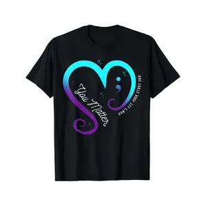 Semicolon Mental Health Support Suicide Prevention Awareness Shirt