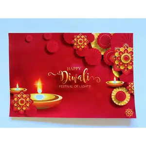 Warm Wishes Diwali Greeting Cards Set | Elegant Designs | Celebrate Diwali with Heartfelt Messages | Cherished Festive Gift