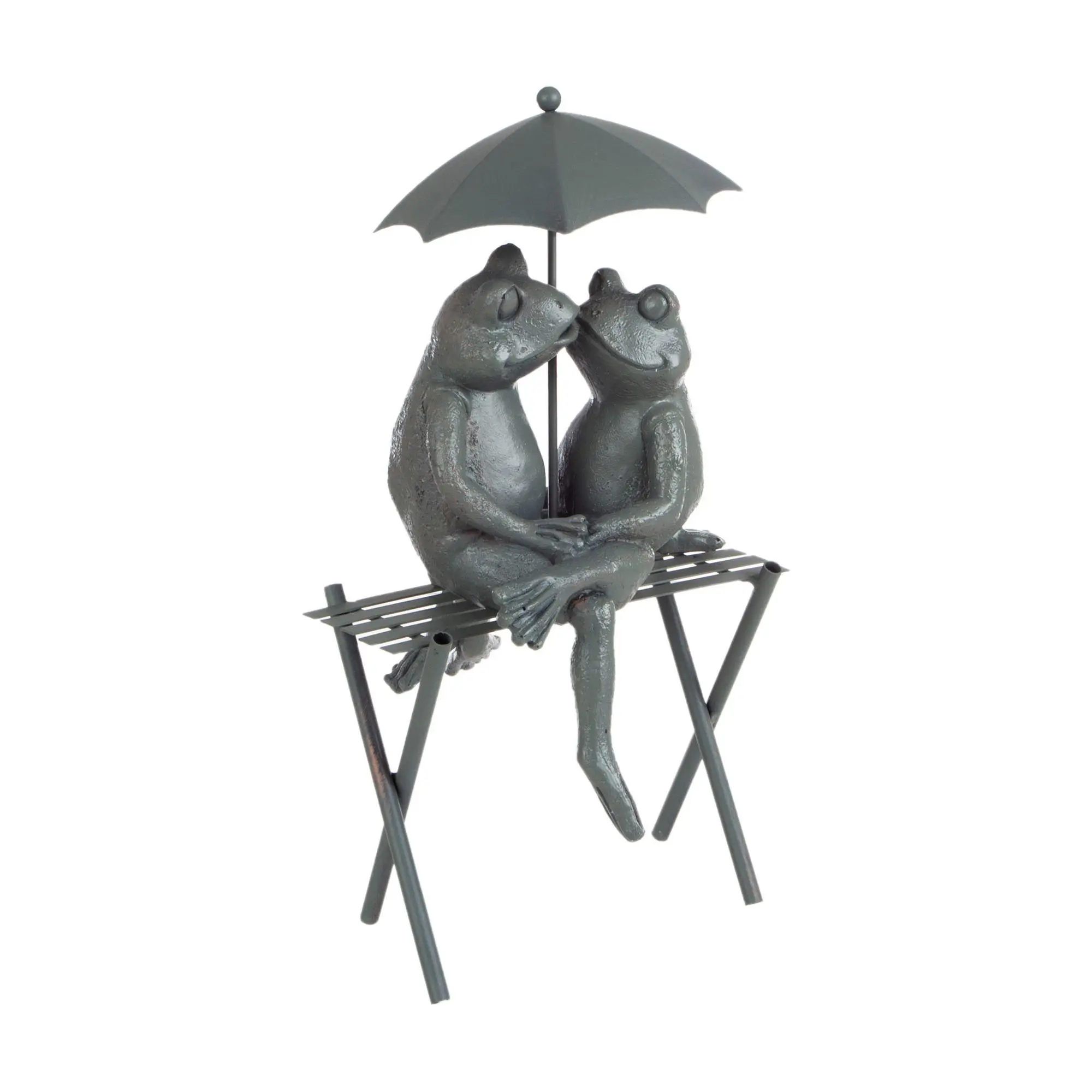 Pure Garden Frog Couple Whimsical Romantic Animal Figurine