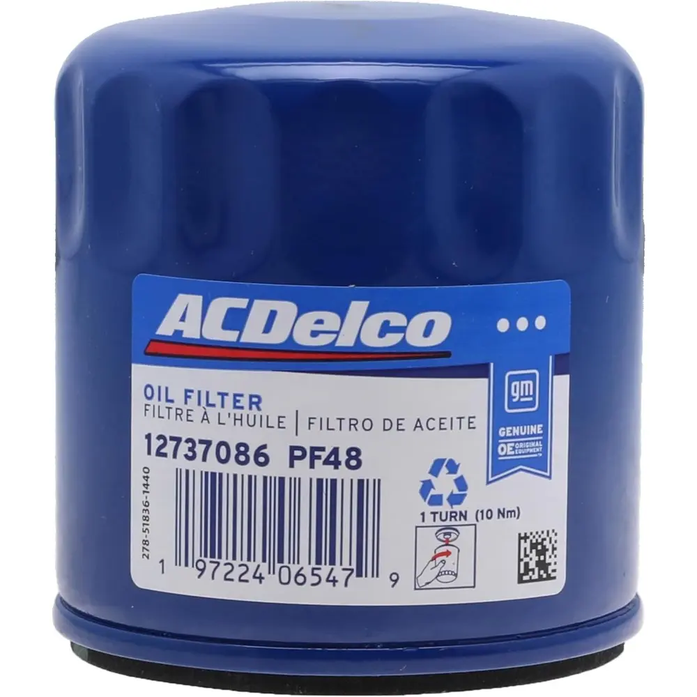 GM Genuine Parts OE Oil Filter (PF48-12737086) - Engine Parts Accessory for Cadillac, Buick, GMC Vehicles, Helps Keep Abrasive Particles Away