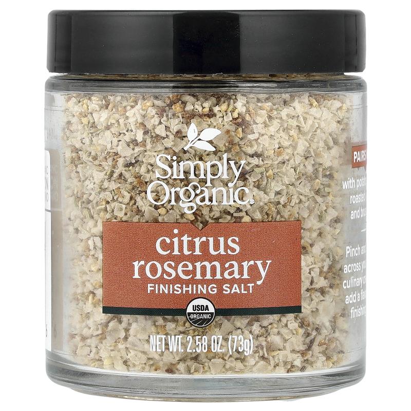 Simply Organic Finishing Salt, Citrus Rosemary , 2.58 oz (73 g)
