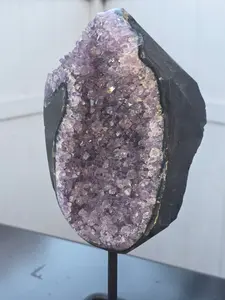 XXL grade AA amethyst on metal stand 4.15 pounds 11 inches tall with stand