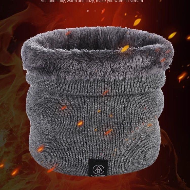 Outdoor sports warm neck cover for men and women, scarf and face mask for autumn and winter with added velvet, thickened and enlarged neck protection, specifically designed for cycling