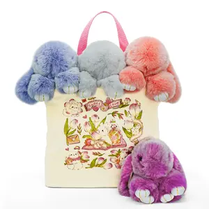 【BunnyLulu】Eco-friendly Mini Canvas Tote Bag – Reusable Lunch Bag, Cute Summer Gift for Women, Girls and Kids, Great for Travel or Birthday