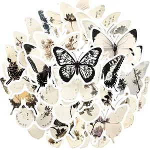 Butterfly Pattern Sticker, 30pcs/set Waterproof Self Adhesive Decor Paper, Decor Sticker for Gift Greeting Card Water Bottle Laptop Phone, Ornaments