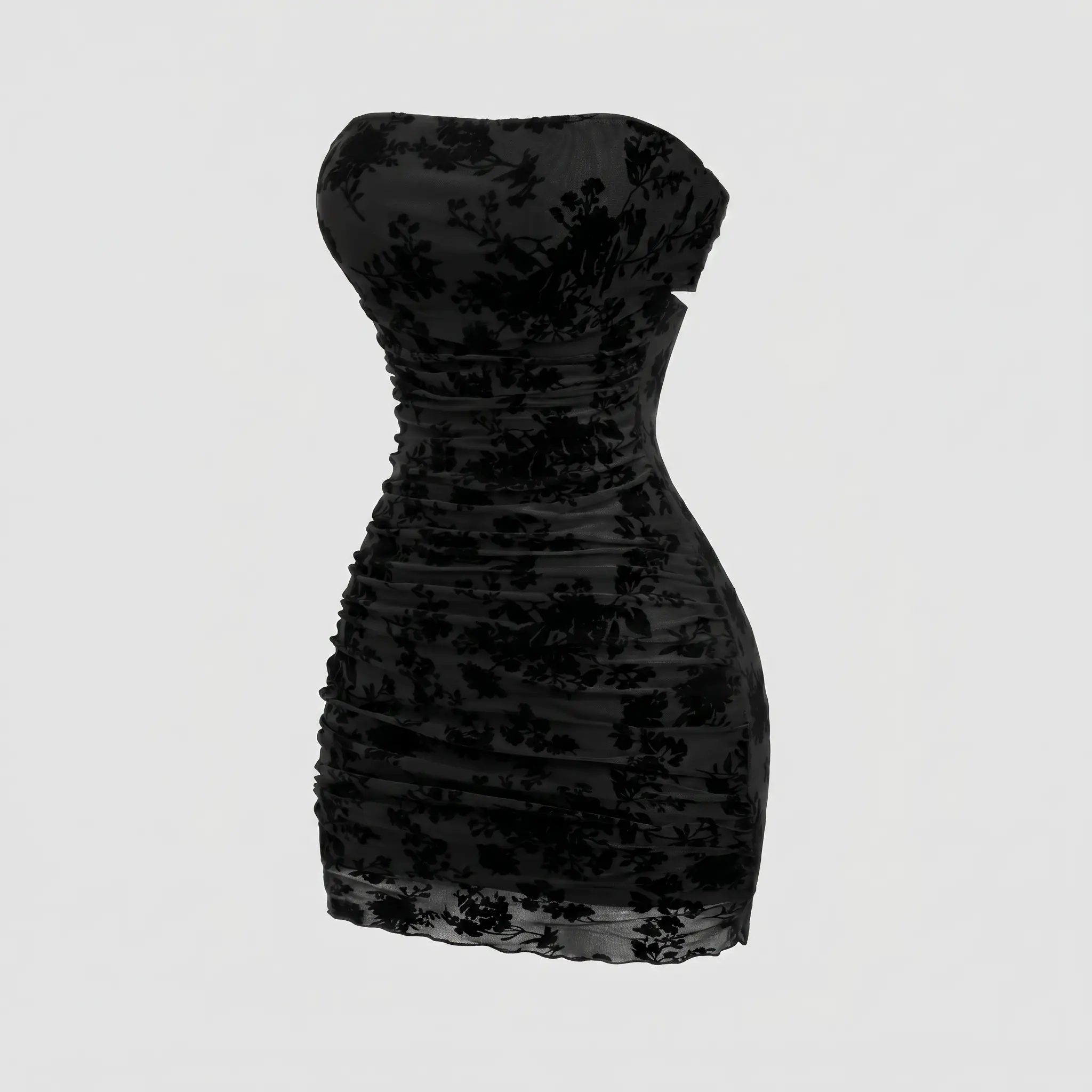 Women’s Floral Print Bodycon Mini Dress – Sleeveless Slim Fit Stretch Casual Party Dress, Soft Comfortable Black Dress summervibes Evening Party Dresses Bodycon Smooth Dress