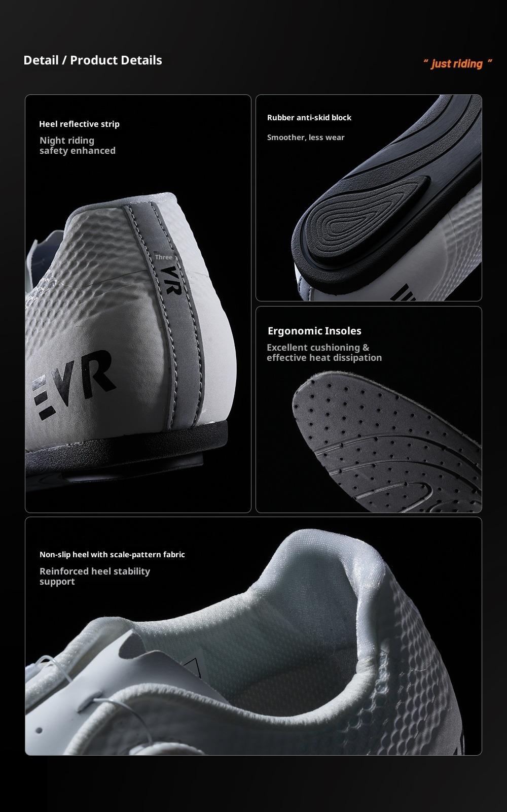 EVR New Cycling Shoes – Unlockable Design, Comfortable & Breathable, Unisex Road Bike Gear, Competition Level (Item No.: WS01)