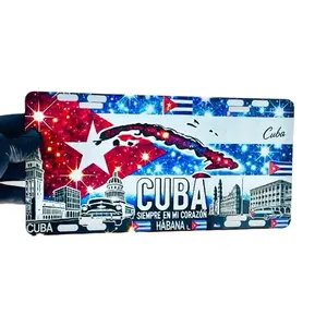 Placas de Carro Cuba bandera cubana Casual Accessories Handmade Cuff Bracelets