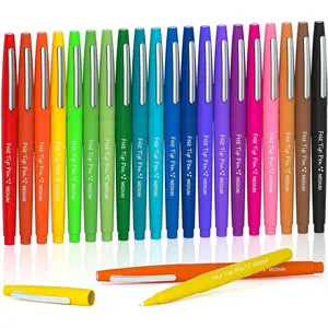 20 Colors Felt Tip Pens, Medium Point Assorted Colors Markers Pens For Journaling, Writing, Note Taking, Planner Coloring, Perfect for Art Office and School Supplies