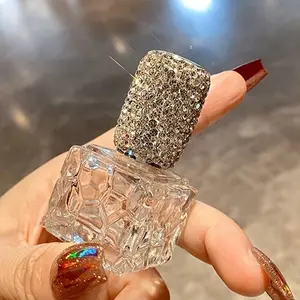 Luxury Rhinestone Encrusted 10ML Perfume Spray Bottle, Portable Thick Glass Atomizer, Essential Oil Travel Set, Elegant Women's Gift, Cosmetic