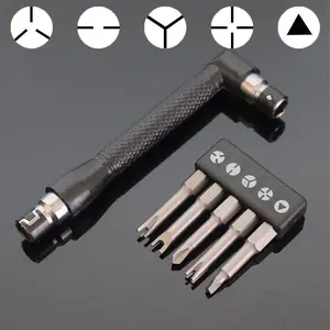 L-type Mini Double-ended Socket Wrench, Special-shaped Screwdriver A Set of 50mm, U-type Y Type Triangular Internal Cross New Three-point Appliance Socket Screwdriver, Drill Drill Accessories, Replaceable Screwdriver Bits