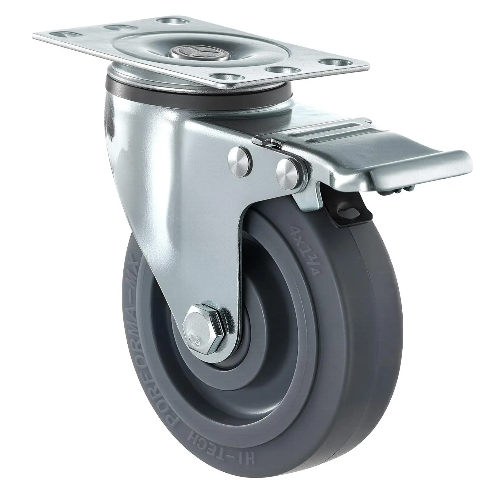 VEVOR 5-Inch Heavy-Duty Caster Wheels, Set of 4 - 2 Swivel with Brake, 2 Rigid - for VEVOR Insulated Food Pan Carrier
