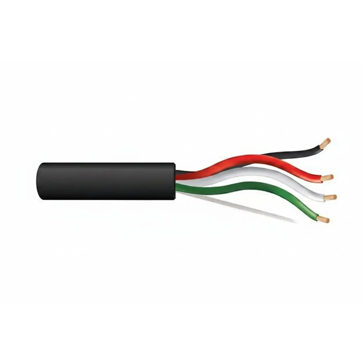 Genesis 52865008 14/4 (105-Strand Oxygen-Free Copper) Audacious Unshielded Speaker Cable, Direct Burial, CM, 500' (152.4 m) Reel, Black