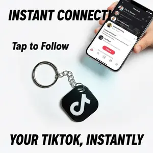 TikTok NFC "Tap-to-Follow" Keychain | Instant Social Share Tag | 3D Printed Creator Tool