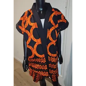 The Odugwo Ankara short kimono combo made with holland was ankara