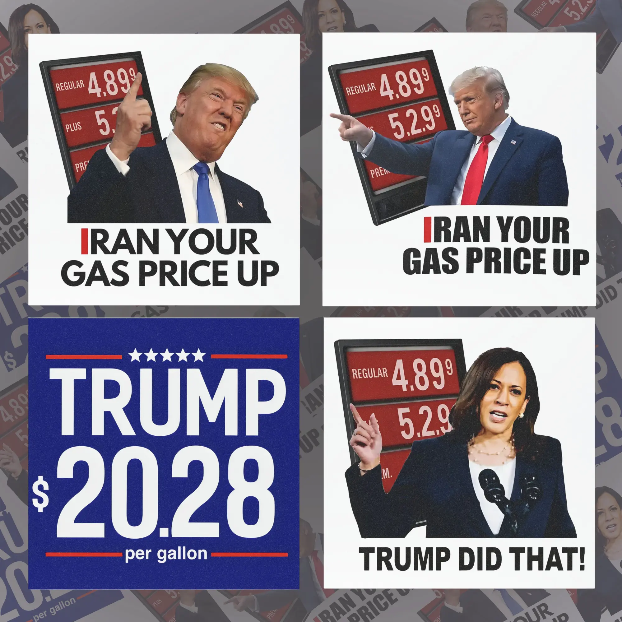 IRAN Your Gas Prices Up Magnet Car, I Did That T.r.u.m.p Magnet Car