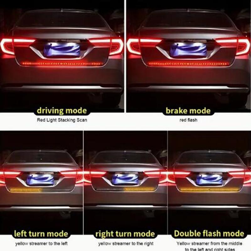 12V/24V LED Truck Tail Light Strip, Flexible Turn Signal Brake Light, Universal LED Car Exterior Signal Tail Light for Pickup SUV RV, Led Tailgate Lights