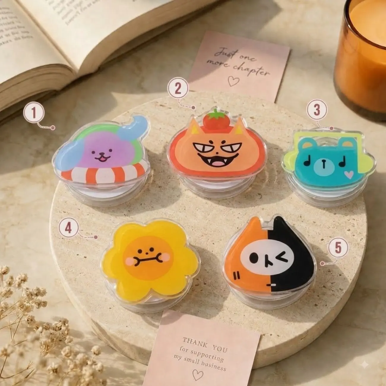 GMMTV Thai BL Idol Mascot Phone Grip Cute Aesthetic Phone Holder For Fans Acrylic Smartphones Stand