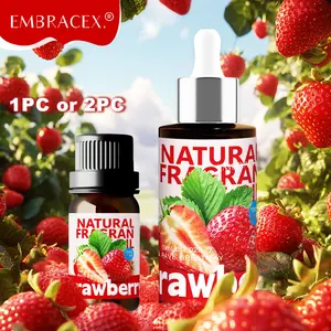 10ML/60ML Strawberry Aromatherapy Essential Oil, 1 Count Moisturizing Body Massage Oil, Nail Care Oil, Home Fragrance for Diffusers, Car Air Freshener, Fitness