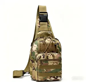 Tactical EDC Sling Bag, Military Crossbody Chest Pack with MOLLE System for Concealed Carry, Hiking, Hunting, Everyday Use