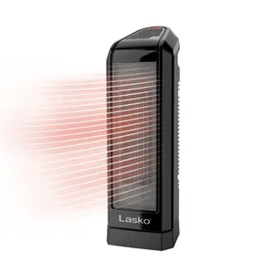 Lasko 16" 1500W 2 Speed Oscillating Ceramic Tower Space Heater, Black, CT16558