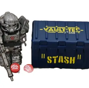 Fallout T-60 Power Armor building block figure MULTI-LISTING Vault-Tec Hot Rod Shark, Hot Rod Flame, Pink Hot Rod Flame Brotherhood of Steel and Camo paint jobs WITH Nika Cola Caps and Stash Box
