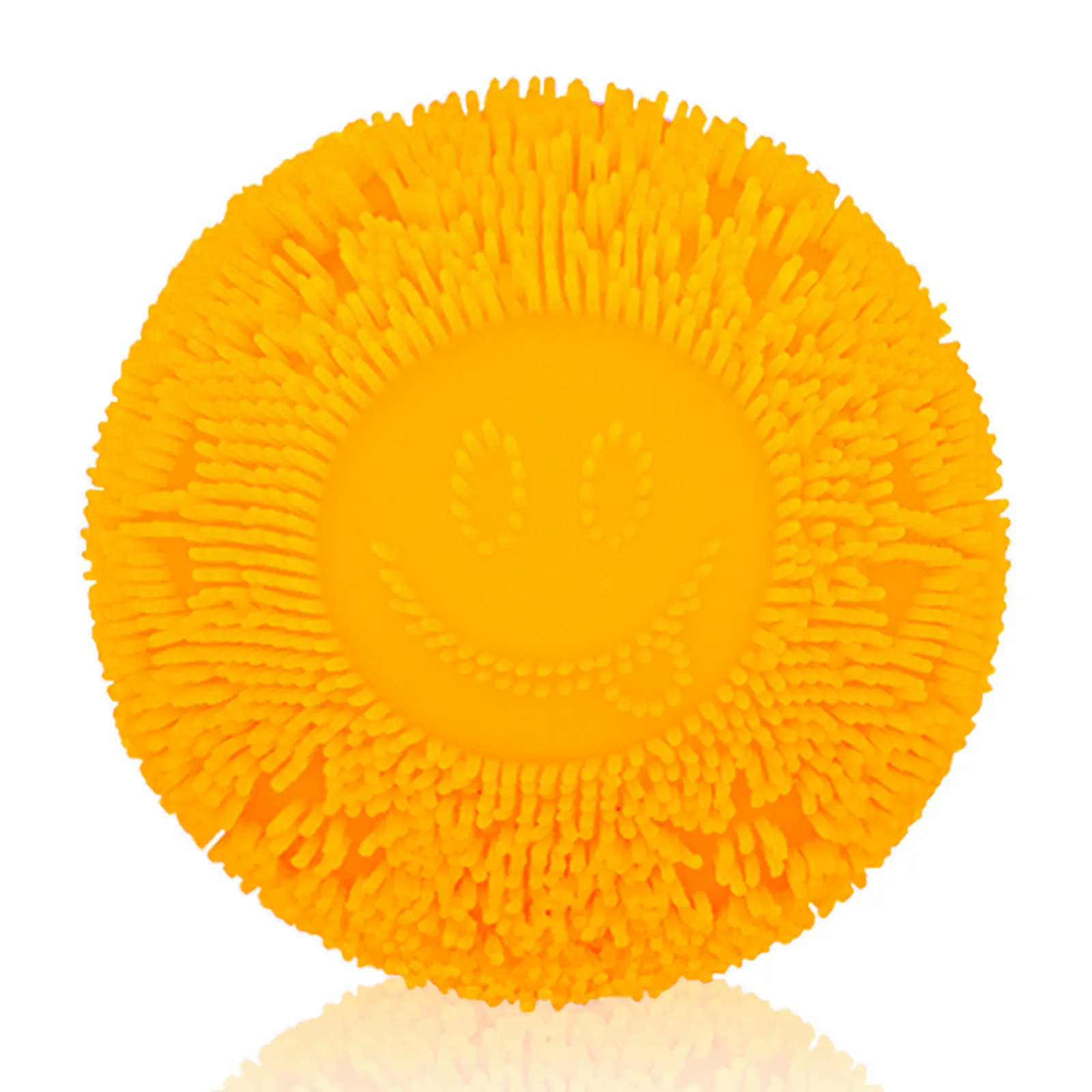 CYICTOY Fuzz Smiley Face Shaggy Hair Sensory Fidget Squishies - Soft Sensory Squishies, Decompression Squeeze Toy Stress Reliever, Durable Stress Relief Toys for Kids & Adults, Party Favors Gifts