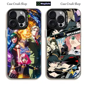 Anime Spy Family Anya MagSafe Phone Cases For iPhone 17 16 15 14 13 12 11 Promax Pro Air Plus Black Translucent Shockproof Cover Protection Gifts For Christmas Halloween Birthday