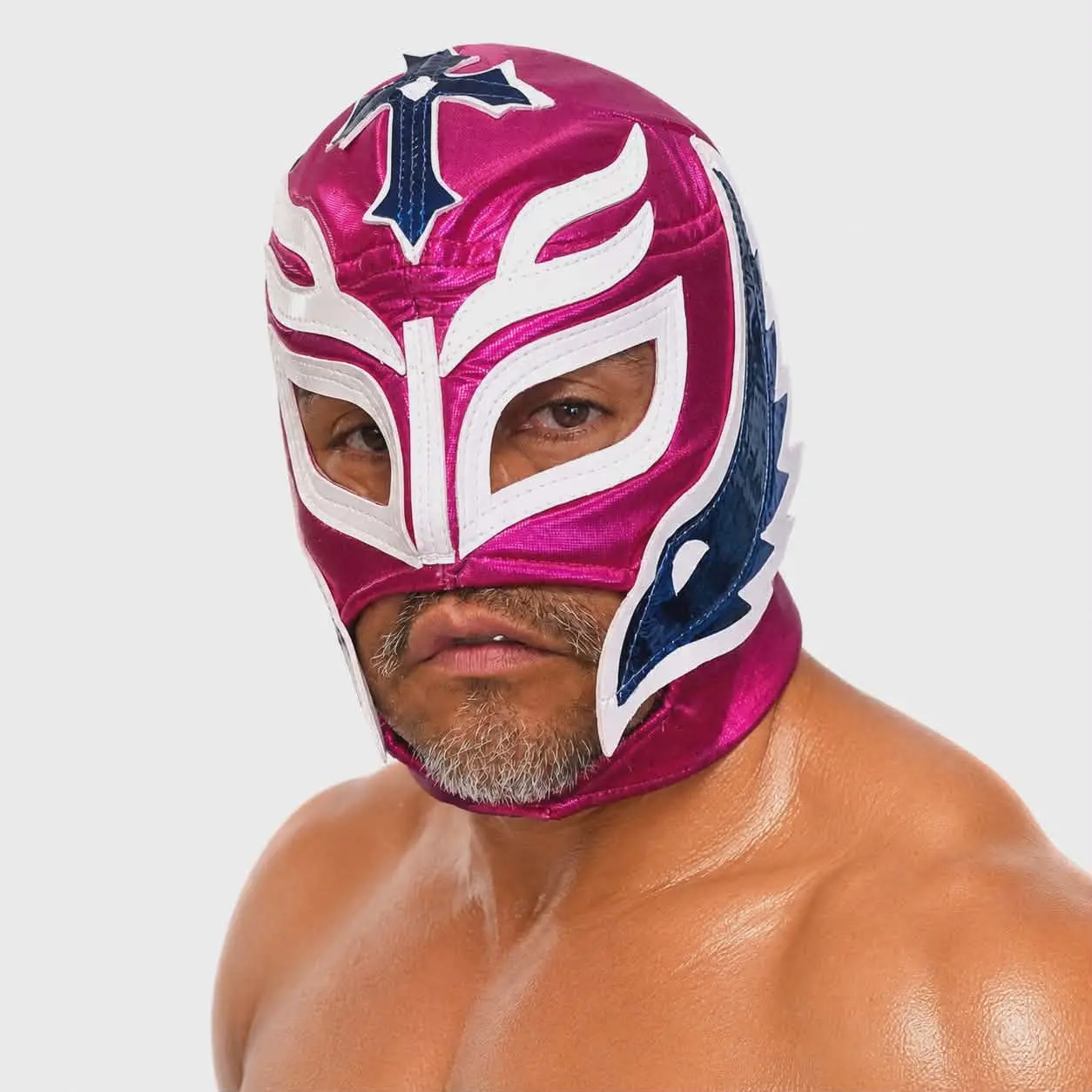 Rey Misterio Wrestling Mask, Adult-Size Pink, Cosmo Play Face Covering Accessory