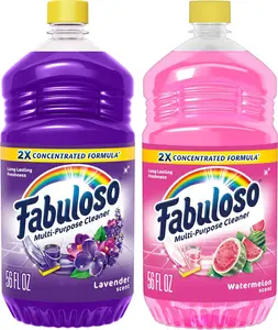 Fabulous Multi-Purpose Cleaner Bundle - 2X Concentrated Formulas, 56 oz Each, Lavender & Watermelon Scent