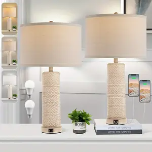 New Contemporary Table Lamp Ceramic Bedside Lamps 3 Color Indoor lighting