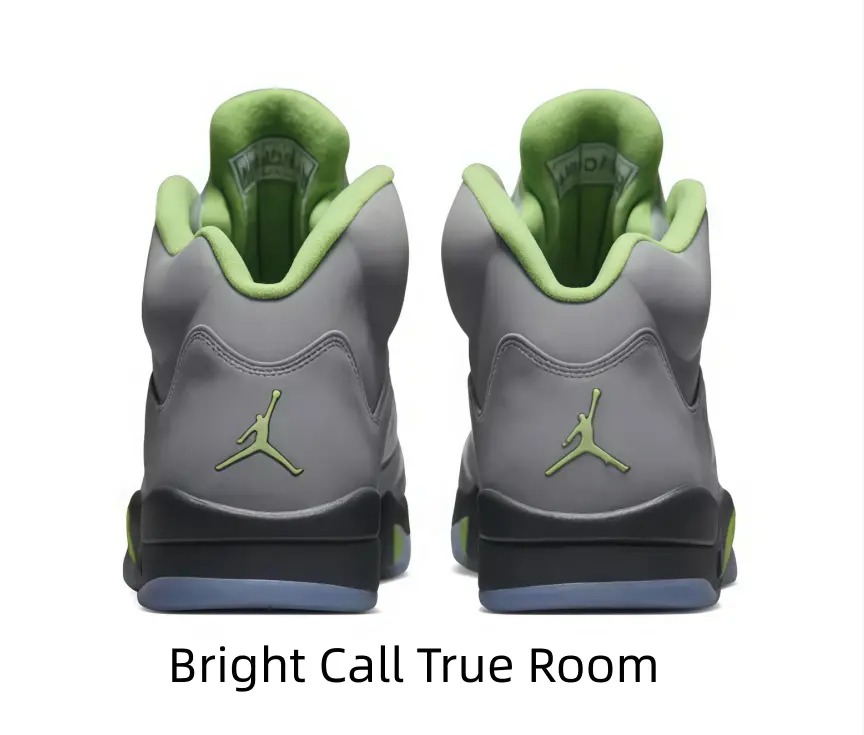 Grey Lime Contrast High Top Basketball Shoes, Breathable Perforated Leather, Shock-absorbing Cushion Sole for Daily Ball Training, Complete Original Packaging