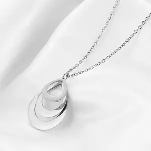 Minimalist Layered Teardrop Pendant Necklace | Hypoallergenic Lightweight Jewelry, Perfect Gift for Her on Birthday & Anniversary