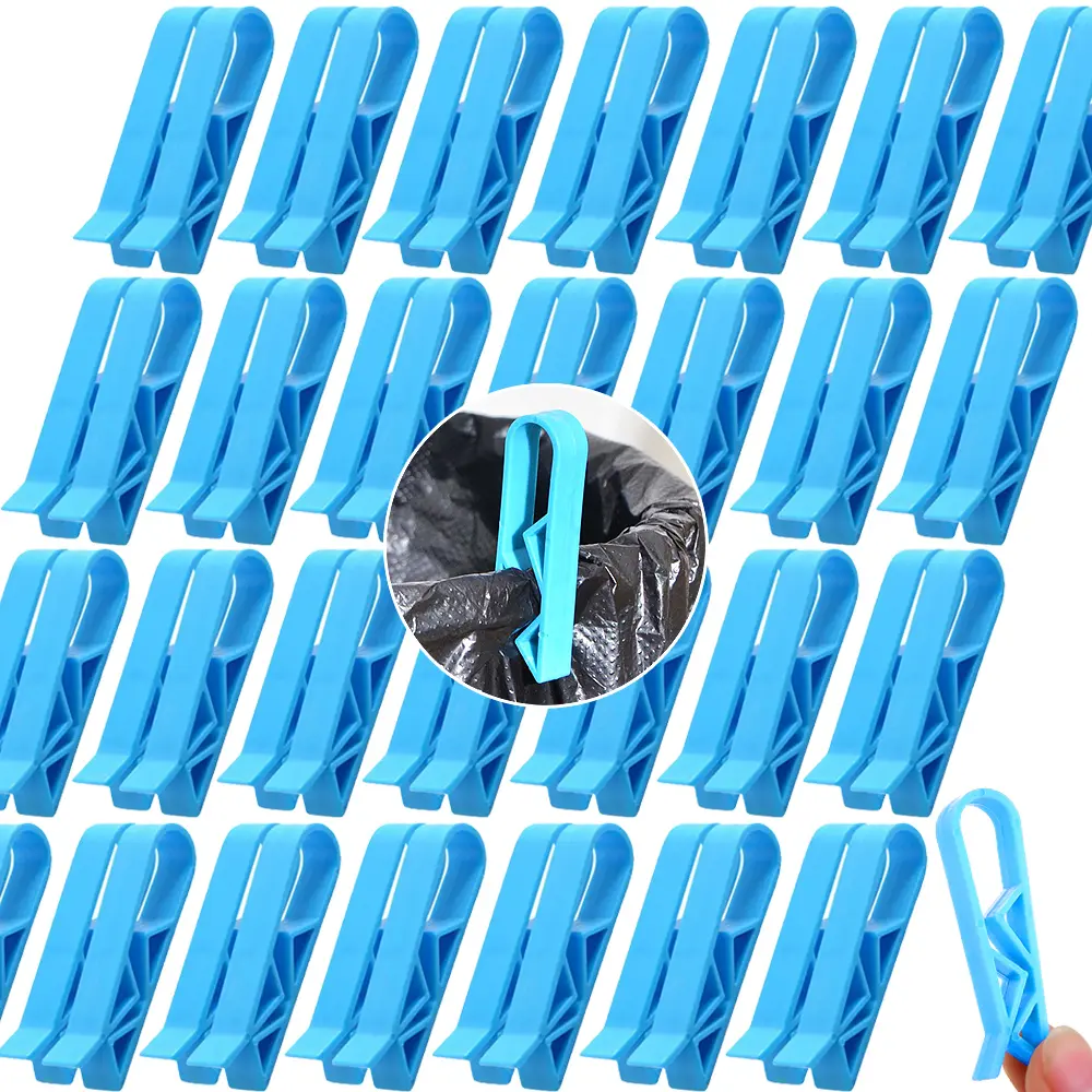 2-24Pcs Waste Basket Can Fixation Clip Rubbish Bag Clips Practical Garbage Bag Anti-Slip Holder Clamp Snack Bag Sealing Tools Kitchen Utensils