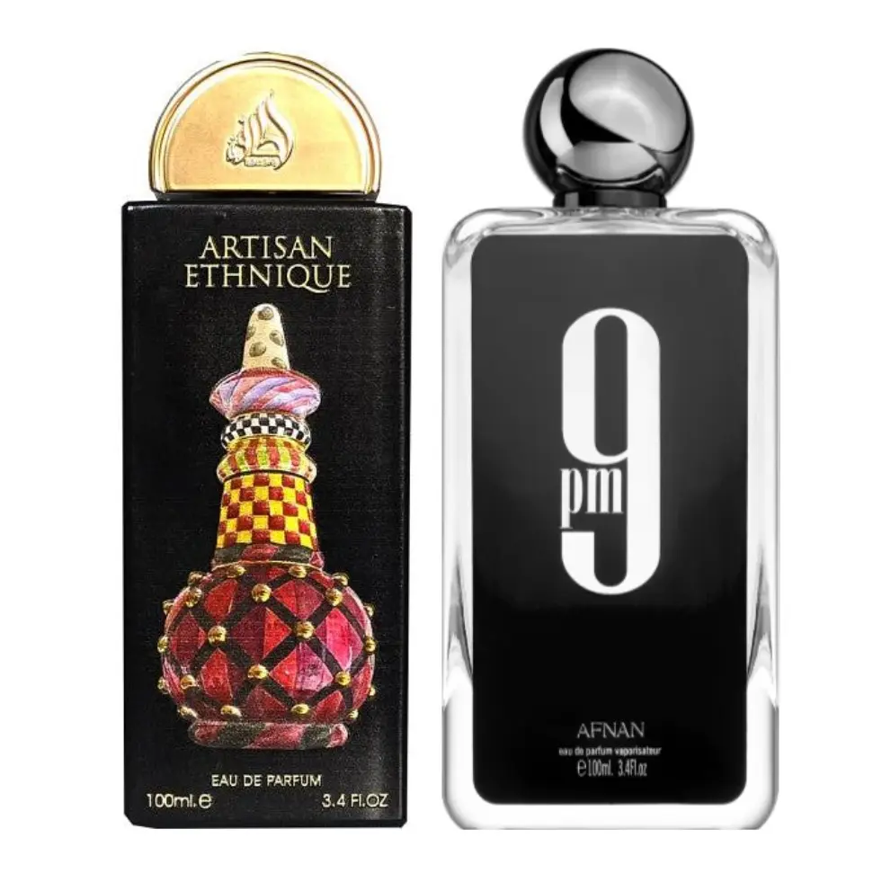 Lattafa Artisan & Afnan 9PM Multi-Pack Bundle Unisex Fragrance Set - 3.4oz/100ml Each, Aromatic Musk Floral Fruity Fresh Citrus Scent with Amber, Elegant Alluring for Day & Night Use