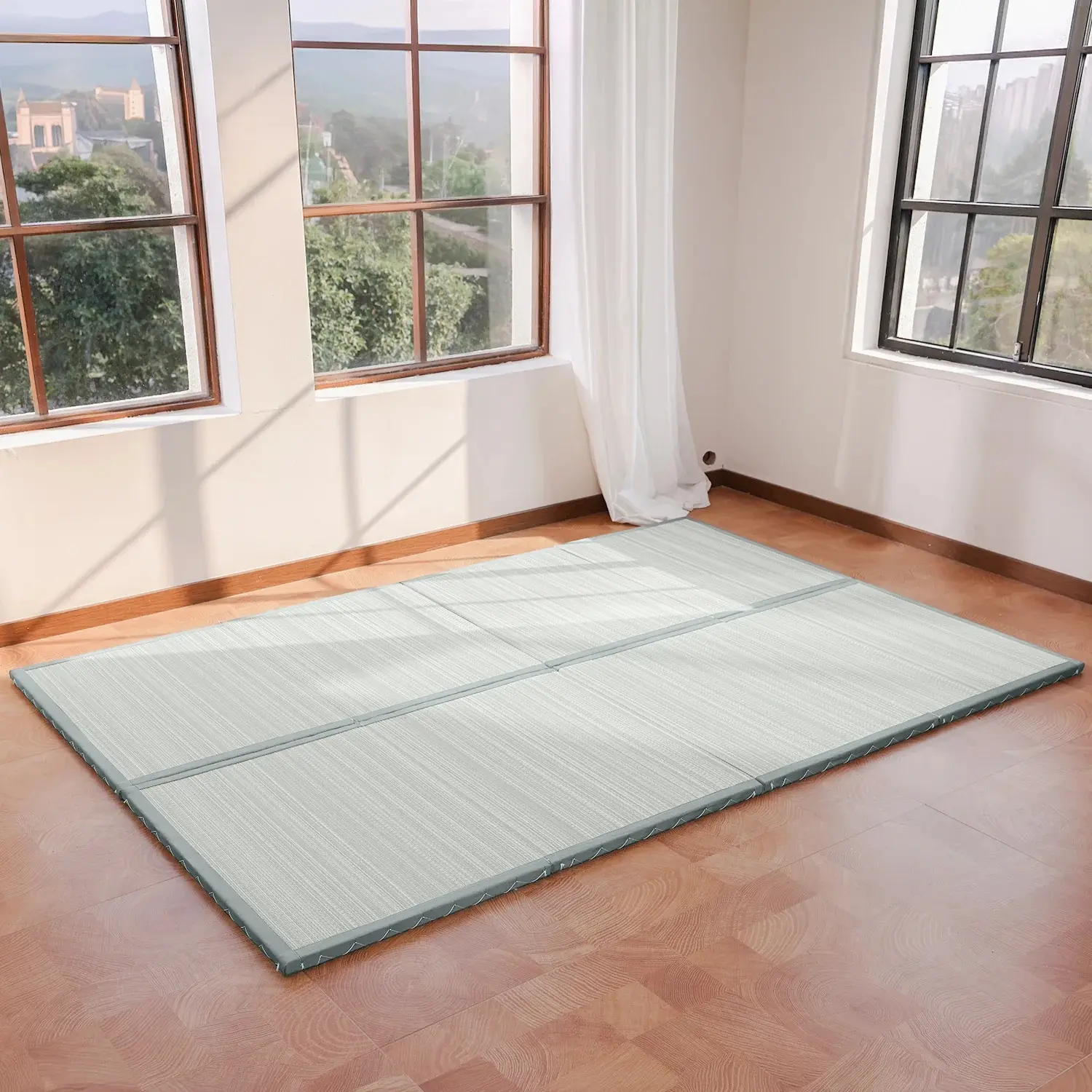 Dual Layer Coconut Jute Tatami Support Mat, Natural Odor Defense, Anti-Mildew & Anti-Bacteria, Moisture Balance Underlay Pad, Body Pressure Dispersion, Futon Deformation Prevention for Household Use